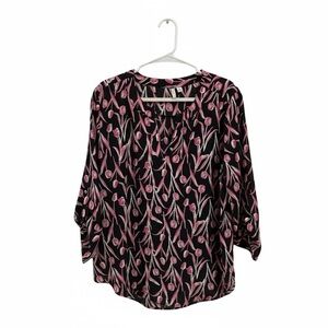 C Est. 1946 Tulip Black and Pink Top